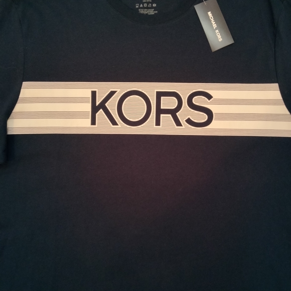 NWT XL Michael Kors Navy Logo T-Shirt - Picture 7 of 9